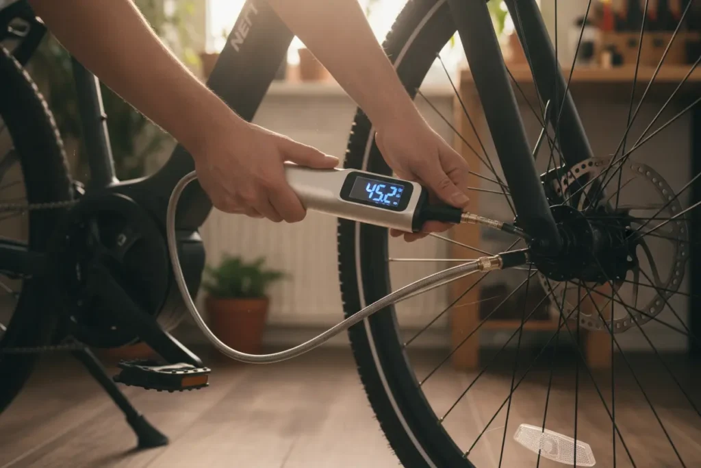 Qual a Pressão Ideal dos Pneus de uma E-Bike? Saiba Calibrar Passo a passo para calibrar pneu de e-bike hoje