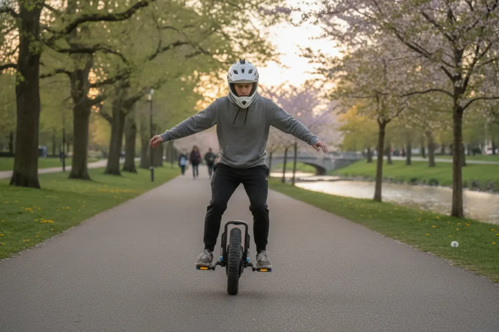 Monociclo elétrico ideal para iniciantes na pista