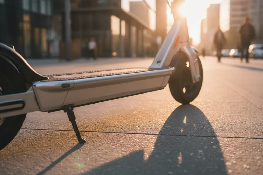 patinete eletrico moderno na calcada