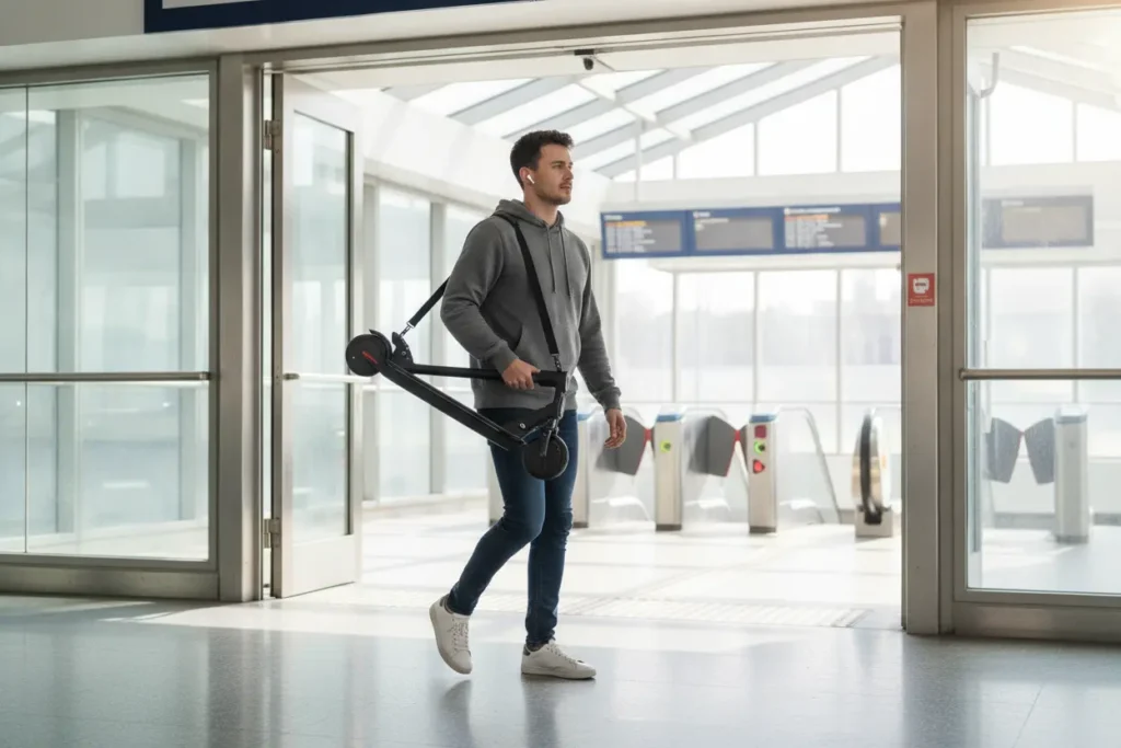 Patinete elétrico portátil para transporte urbano
